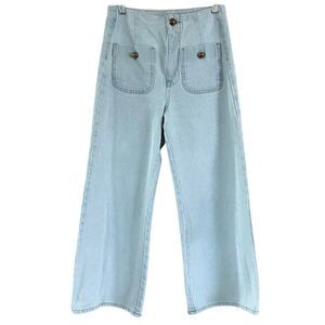 Zara Hi Rise Wide Leg Jeans